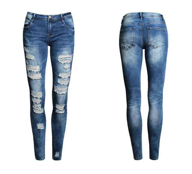 Summer New design sexy skinny jeans ripped jeans for women size XSXXL