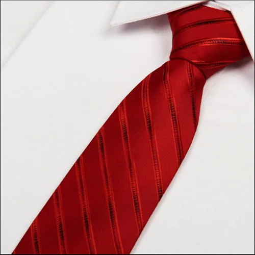 SHENNAIWEI 8 cm mens ties 2016 red stripe tie cheap necktie gravata