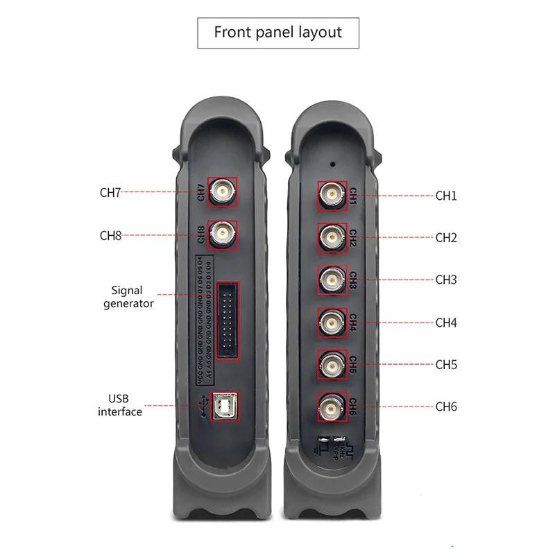 Hantek Осциллограф probbe с пассивным аттенюатором HT201 1008C автомобильный ПК хранения USB 8 каналов программируемый генератор