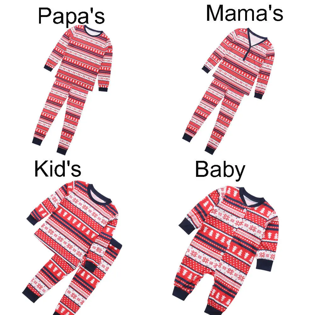 

Family Matching Kids Mom Dad Christmas Pajamas PJs Sets Xmas Sleepwear Nightwear