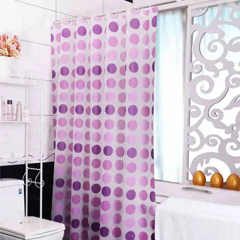 Purple shower curtain waterproof mildew bathroom with thick pull the curtain shower curtain
