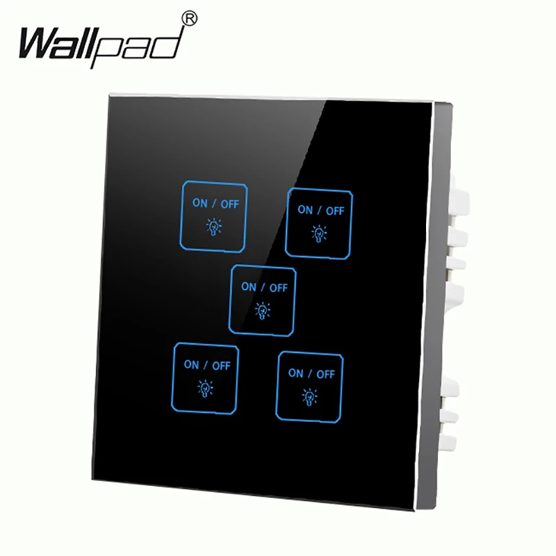 

5 gangs 1 way Black,DIY touch light wall switch,Customize words,LED 12V micro switch,Compatiable with any lamps,Free Shipping