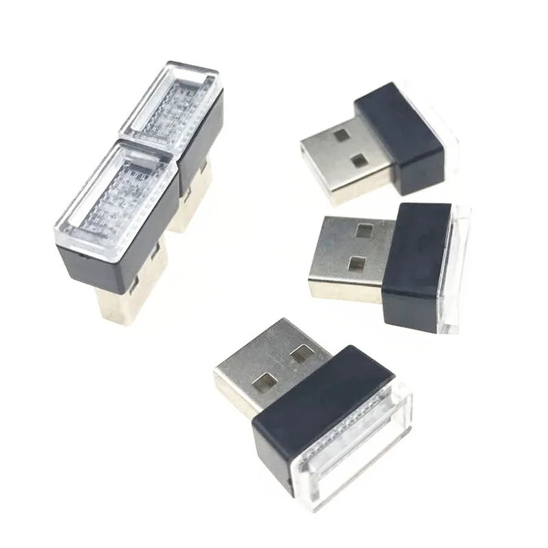 USB светодиодный ночсветильник для внутреннего освещения автомобиля нижняя лампа
