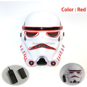 

Hot Selling 10 Color Choice Sparkling EL wire Mask with Function of Sound Active&Flashing Newest Design Glittery LED Neon Mask