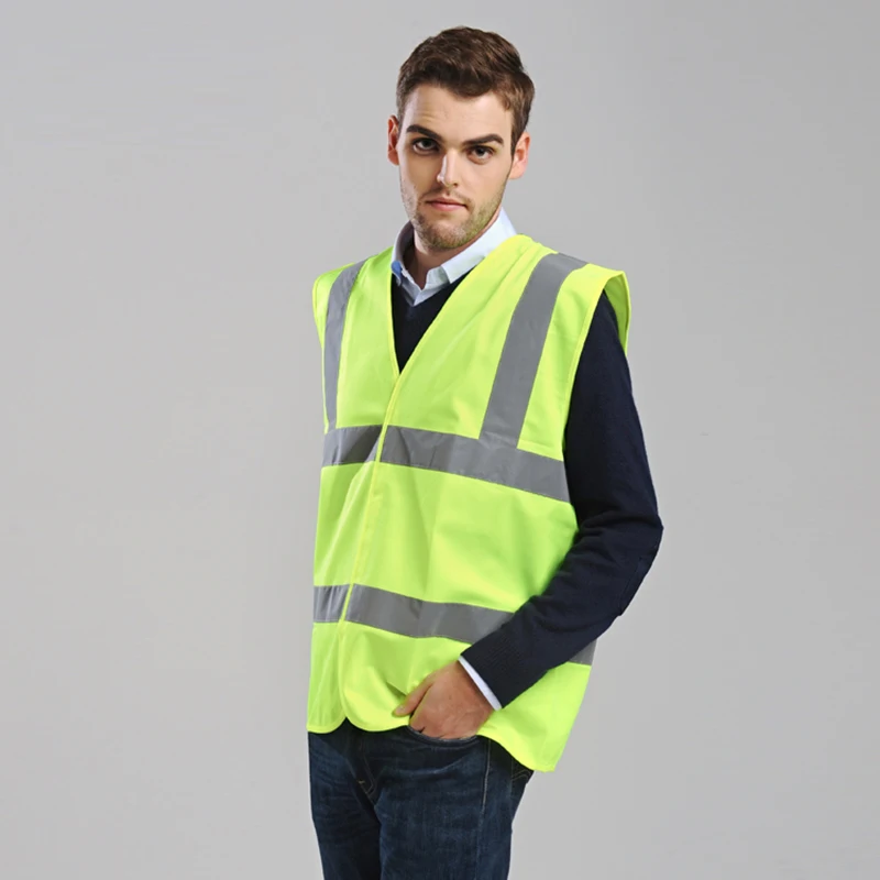 Safety Work Vest Reflective Waistcoat Fluo Yellow and Orange S-XXXL reflective vest,safety vest,high visibility vest,mens work vest