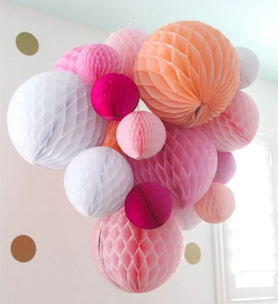 Honeycomb Ball Decoration Unique Mixed 5 Sizes Tissue Paper Honeycomb Balls Decoration20 Colors Decorating Inspiration Honeycomb Ball Decoration Entrancing Mixed 5 Sizes Tissue Paper Honeycomb Balls Decoration20 Colors Decorating Inspiration