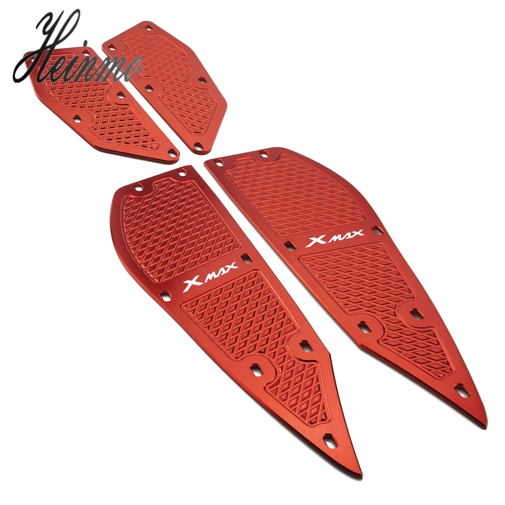 With Logo For YAMAHA Foot Pegs plate Footrest Step pads For Yamaha XMAX X-MAX 250 300 Motorcycle Accessories High Quality CNC (2)