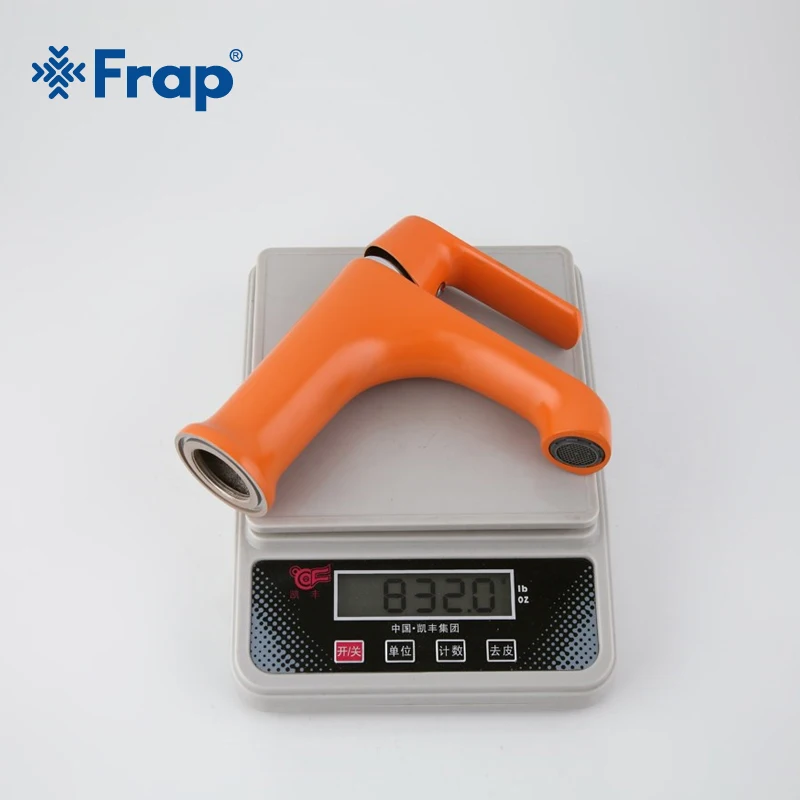 Günstige FRAP Innovative Mode Stil Home Multi farbe Bad Becken Wasserhahn Kaltes und Heißes Wasser Wasserhähne Grün Orange Weiß bad mixer F1031