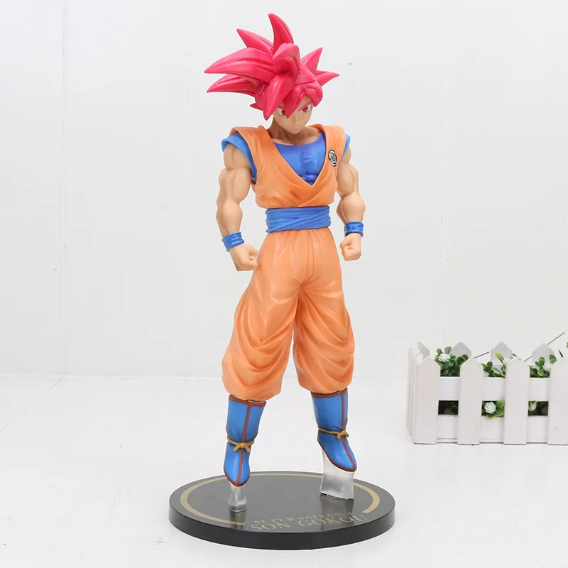 30 см Dragon Ball Супер Saiyan 3 Сон Гоку красные волосы ПВХ фигурка игрушки Dragon Ball Z фигурка