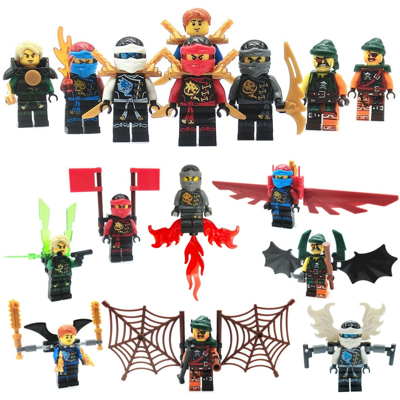 MOC модель ниндзя строительные блоки фигурки Sharkman Garmadon Master Wu подарки Ninjago Джей Коул