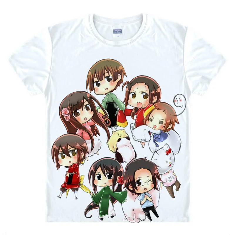 Coolprint футболка с изображением в стиле Аниме Хеталия и страны оси футболки Hetalia