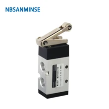 NBSANMINSE MSV роликовый клапан воздушный регулирующий клапан механический клапан 0-0.8MPa два положения три пути/два положения пять путь G1/8 1/4