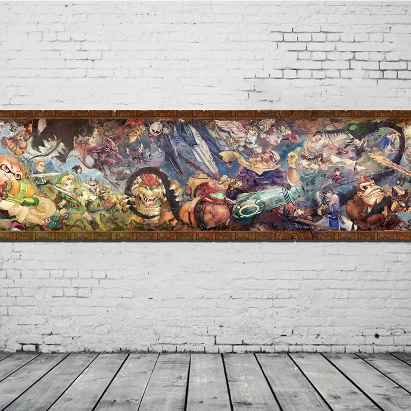 Günstige Modulare Bilder Leinwand Malerei Super Smash Bros Klassische Video Spiel Retro Stil Wandbild Wand Kunst Poster HD Gedruckt Home Decor