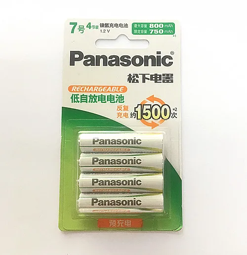 4 шт./лот, новинка, Оригинальная батарея для Panasonic AAA 1,2 V 800mAh Ni-MH, перезаряжаемая камера, игрушки, дистанционное управление, NiMH батареи