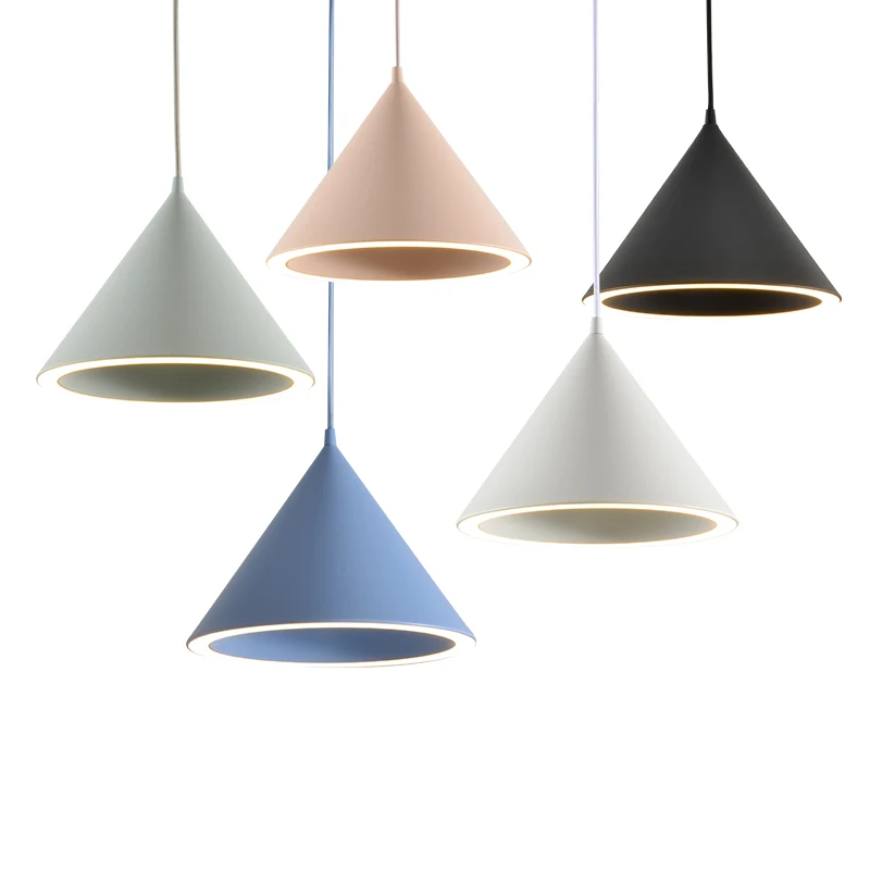 

Modern Nordic Pendant Lights Macarons color Iron Suspension Light LED pendant lamp Kitchen Restaurant Light Ceiling Fixtures