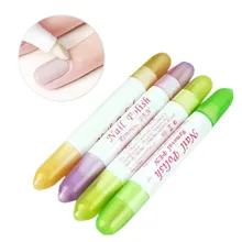 Unha arte gel unha polonês removedor caneta manicure mais limpo unha polonês corrector removedor caneta uv gel polonês removedor envoltório ferramenta aleatória(China)
