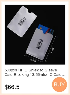 500 шт./компл. RFID 13,56 МГц IC карта защиты NFC карта безопасности RFID экранированный наручный держатель для карт Блокировка предотвращает неавторизованное сканирование