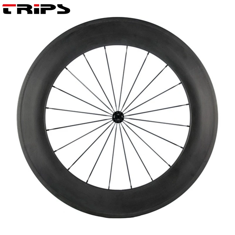 Flash Deal 88mm deep Clincher 700C road bike carbon wheels Powerway R36 Ceramic tubular racing carbon bicycle wheelset Basalt brake surface 4