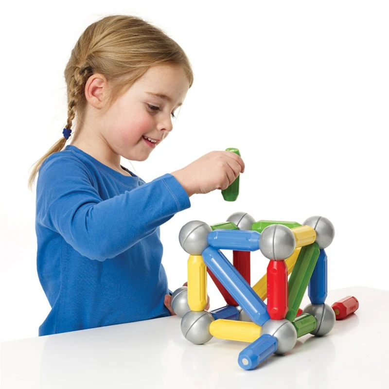 

42pcs Magnet Toy Bars & Plastic Balls Magnetic Building Blocks Construction Toys For Children DIY Designer Boy Educational Toys