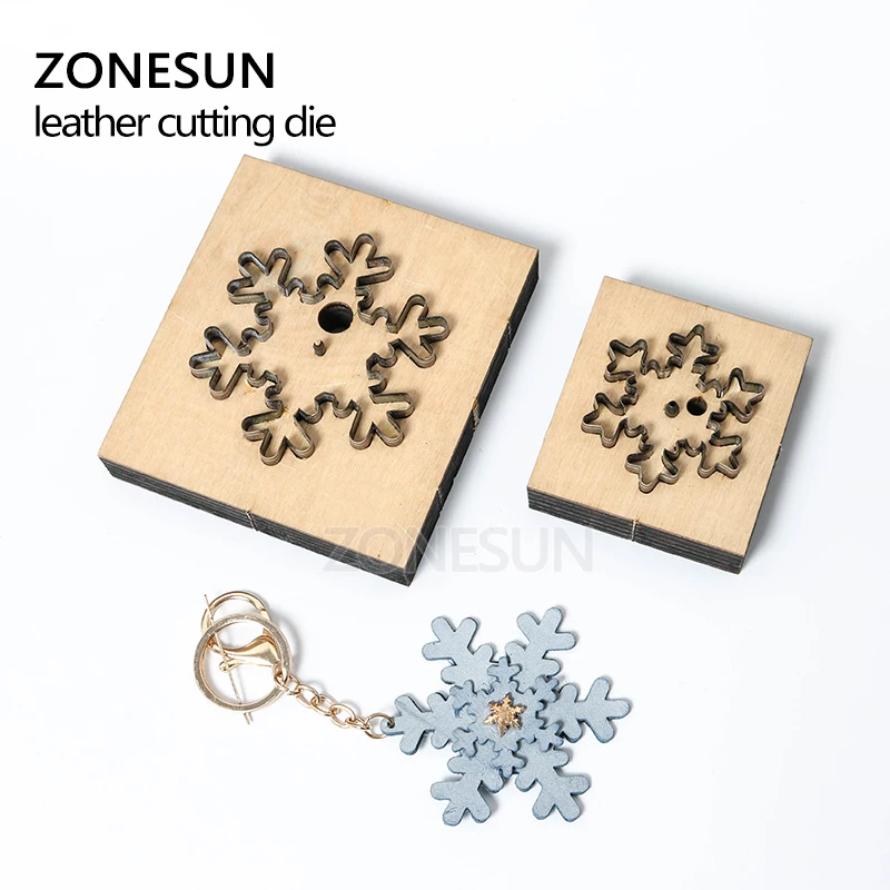 ZONESUN снег кожа резки Die DIY кольцо для ключей вырезать деревянный шаблонный нож