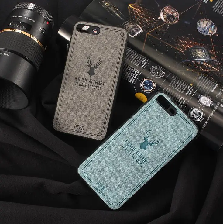 

Elk embossed trend hot pressing cloth mobile phone case Phone Bumper Phone Pouch for apple 6/6s/6p/7/7p/8/8p/x/XSmax