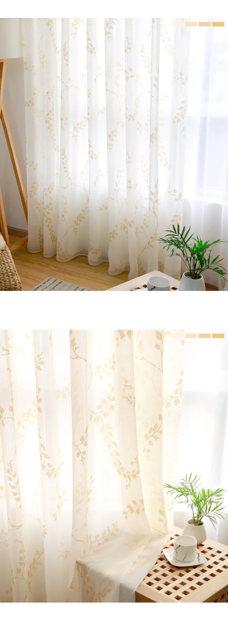 CITYINCITY luxury Pastoral curtains for living room Burn out kitchen curtain For bedroom Window ready made Curtain Customized08