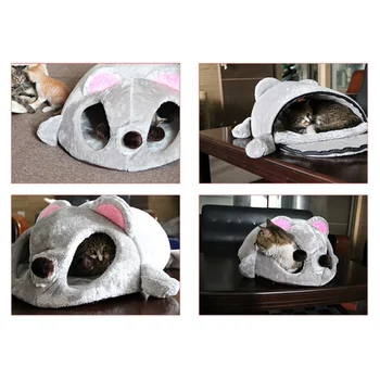 

Cat House Mouse Mouse modeling nest Bed For Small Cats Dogs Cave Bed Removable Cushion Waterproof Bottom For Cats