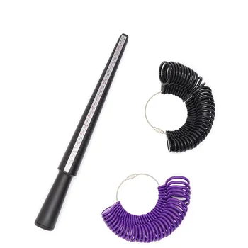 

URANN Plastic Ring Size Mandrel Stick Finger Gauge Ring Sizer Measuring Jewelry Tool
