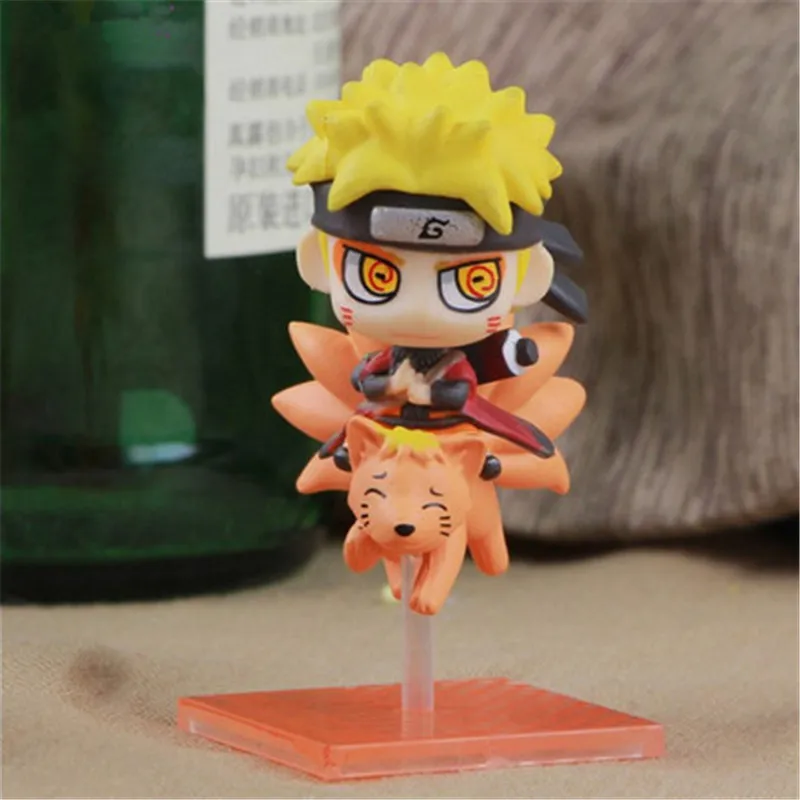 Наруто Фигурки Bijuu Uzumaki с курамой ПВХ Коллекционная модель милая игрушка Аниме