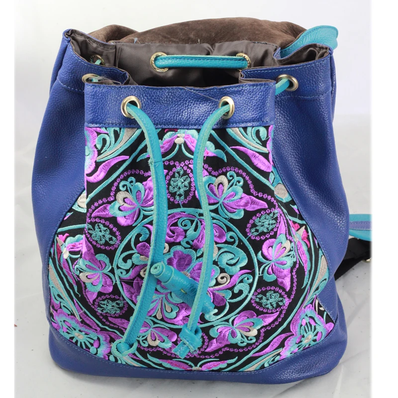 Специальное предложение, сумки в богемном стиле с вышивкой из натуральной кожи, женский рюкзак, модный рюкзак для путешествий ручной работы
