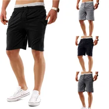 Летние мужские шорты, эластичные, для бодибилдинга, для мышц, спортивные штаны, для фитнеса, повседневные, средние шорты, брюки, Бермуды, masculina# M28# N