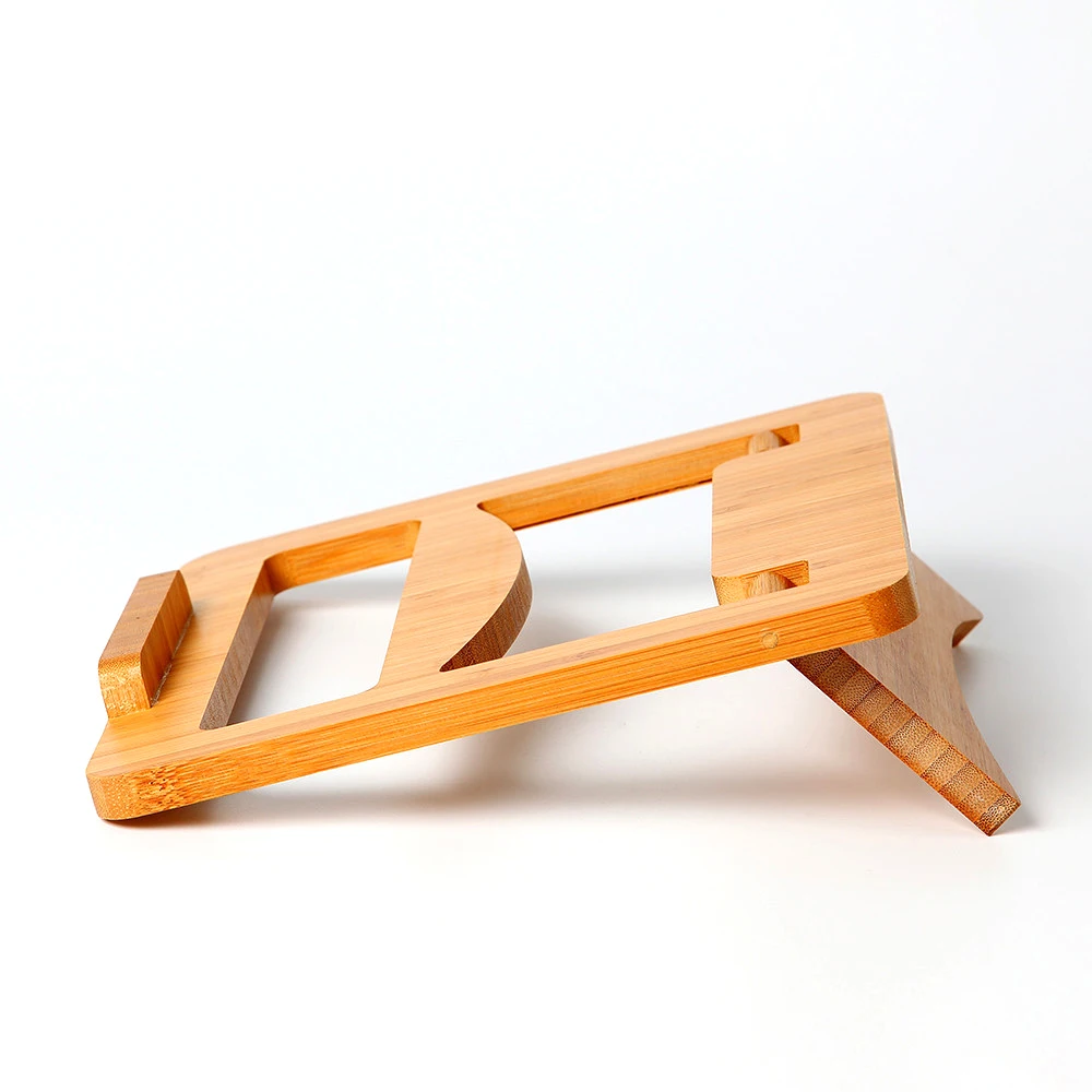  11 to 15.6 inch Laptop Wood Rack Minimalist Desktop Stand Notebook Add Height Foldable Bracket for 
