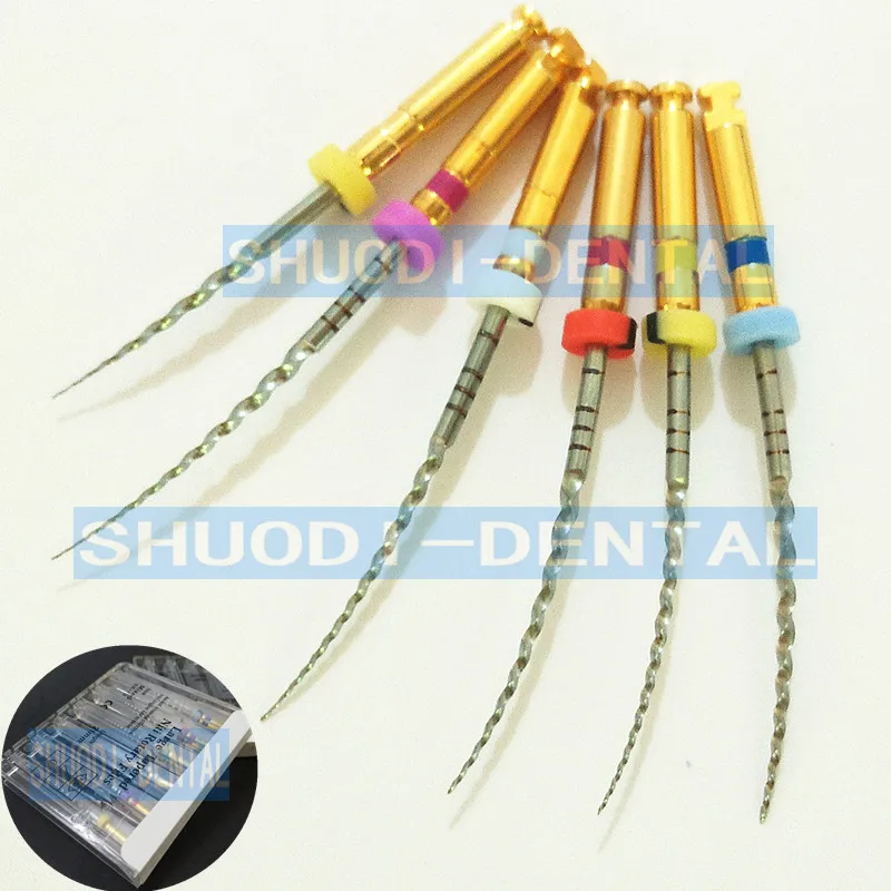

6 pcs/box Universal Dental Engine Use NiTi Super Rotary File SX-F3 21mm Machine Taper Dentist Tool Teeth Whitening Material Tool