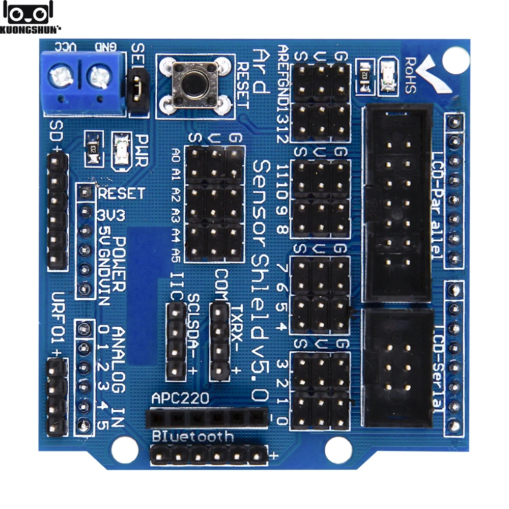 Sensor Shield UPGRADE V5.0 sensor expansion board UNO MEGA R3 V5 for Arduino IIC Sensor Shield UPGRADE V5.0 sensor expansion board UNO MEGA R3 V5 for Arduino IIC