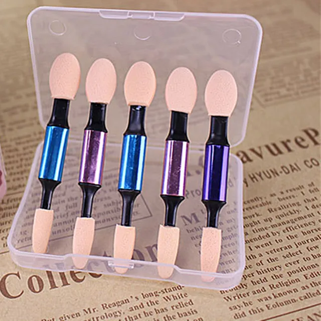 Special Price 5PCS/box Pro Sponge Stick Eye Shadow Applicator Cosmetic Makeup Tools Double-head Eyeshadow Brush For Women With Box Special Price 5PCS/box Pro Sponge Stick Eye Shadow Applicator Cosmetic Makeup Tools Double-head Eyeshadow Brush For Women With Box