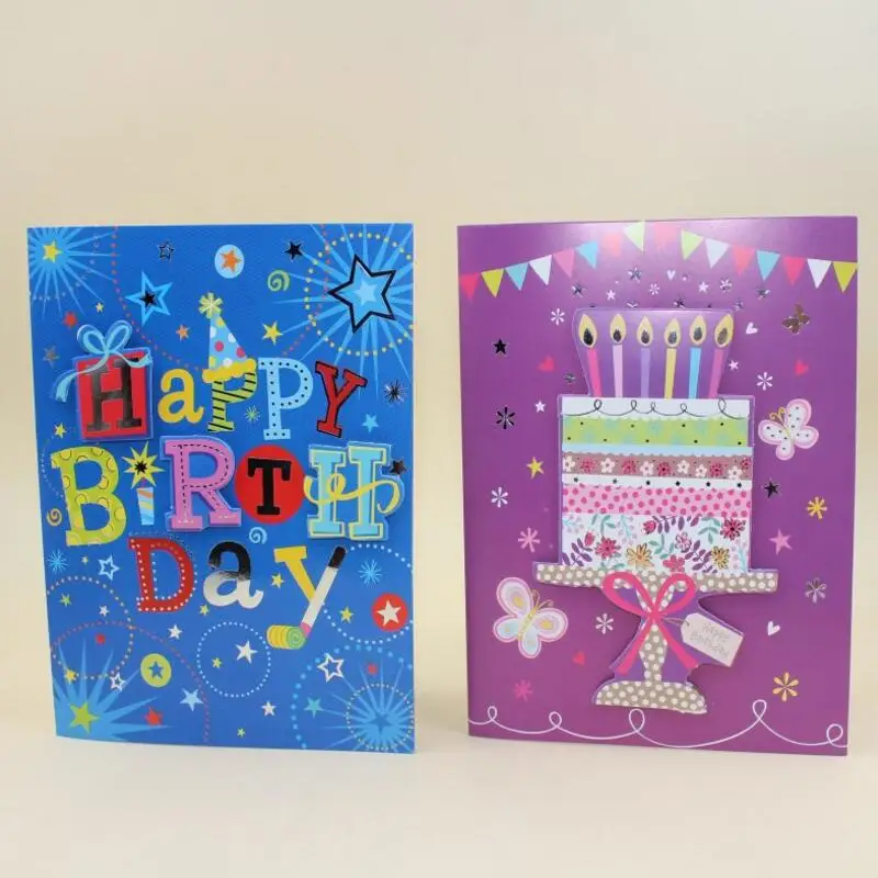 

8pcs/lot New Music Universal Blessing Greeting Card Folding Children's Day Birthday Cartoon Music Gift Card