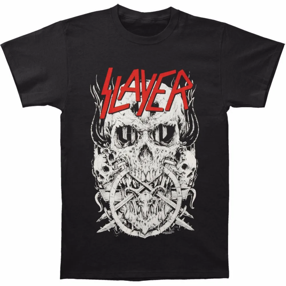 24 часа футболки Для Мужчин's Slayer skulltagram футболка Размеры S до 3XL с О-образным