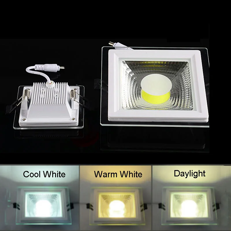 

Square Shell 5W 10W 15W 25W Led COB Panel Lights Spot Ceiling Down Light Warm White Cold White Daylight + Drivers