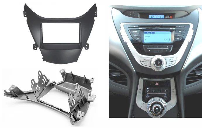 

For HYUNDAI Elantra Avante Radio CD DVD Audio Panel Dash Mount Trim Refitting Kit Fascia Face Surround Frame Bezel Double Din