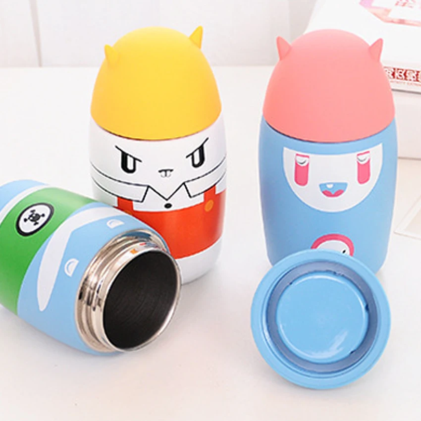 Vacuum Flasks Stainless Steel Women Cute Cat Thermos Bottle for Water