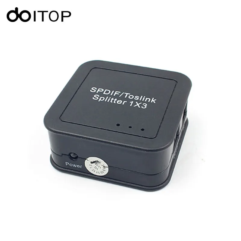 DOITOP мини SPDIF/TOSLINK Splitter 1x3 цифровой волоконно оптический разветвитель 1 Вход 3 аудио