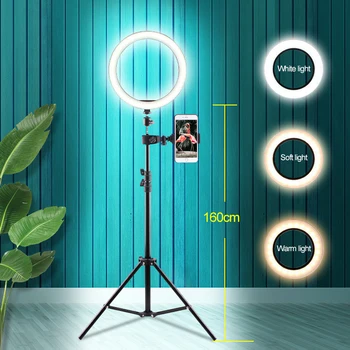 

6'' 16CM Video light Selfie ring Light Studio Photography Photo Fill RingLight with Tripod for iphone Smartphone Makeup