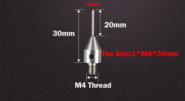 1 мм, 1,5 мм, 2 мм, диаметр M4, резьба 20 мм, 30 мм, 40 мм, длина, Вольфрамовая сталь, 3d-измерительный прибор, измерительный станок, измерительный прибор, CMM зонд