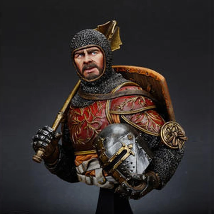 1/10 итальянский хорseman w/ Mace 14th c. модель из смолы бюст GK тема древней войны