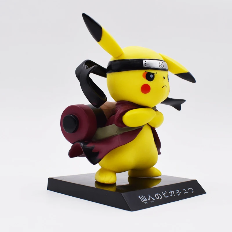 

Kawaii Pikachu Cosplay Naruto Uzumaki 15cm Sennin Cartoon Anime Action Figures PVC Toys Collection Gift For Kids Free Shipping