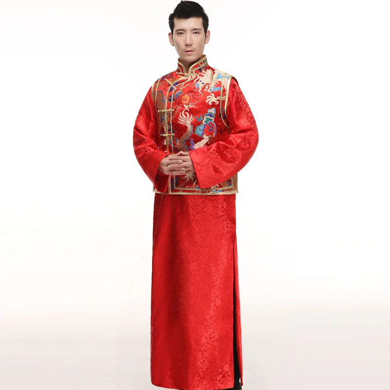 Китайский народный костюм Для мужчин традиционный Косплэй костюм мужской свадебный костюм в китайском стиле Тан халат hanfu костюм древний