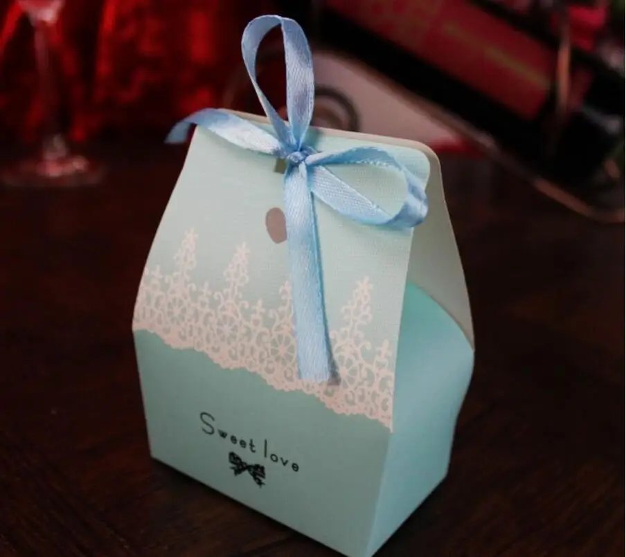 Коробка для конфет Sweet love wtih ribbon свадьбы Рождества дня рождения Нового года dragee
