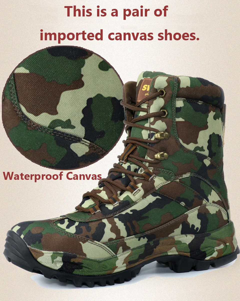 6 цветов; Мужская Уличная водонепроницаемая обувь; Армейская Обувь для пустыни; Военная Тактическая обувь; камуфляжная обувь для рыбалки; нескользящая обувь на шнуровке; походная обувь