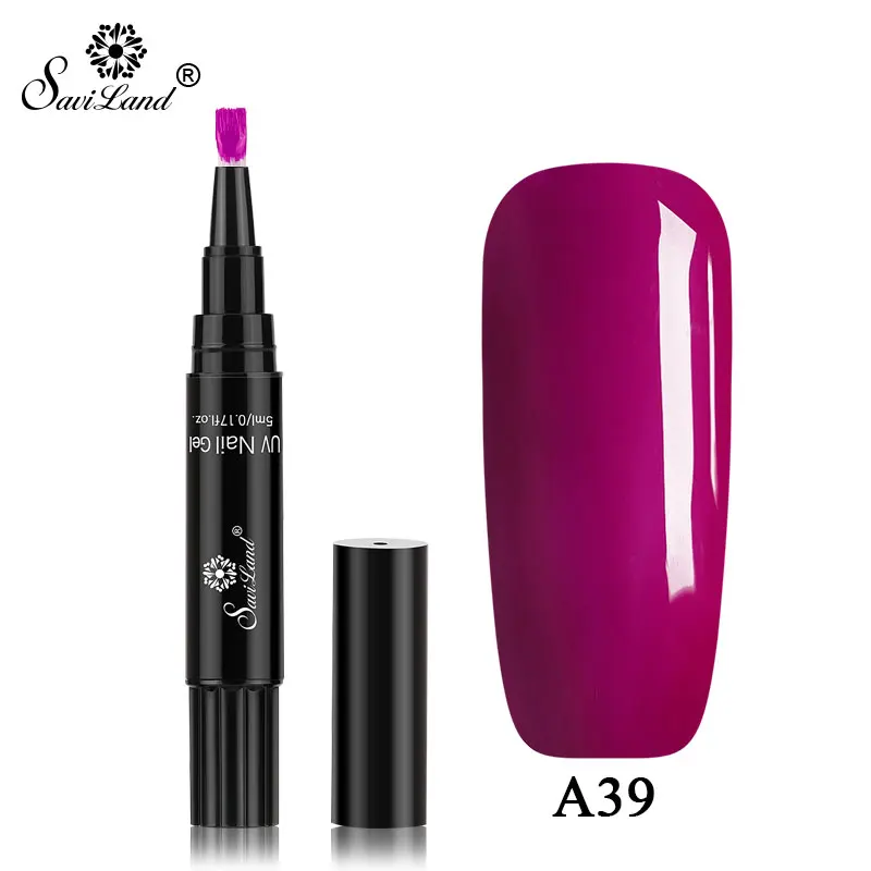 Новейшая ручка для ногтей от Saviland, 58 цветов, гелевая Лаковая ручка для ногтей, Модный Блестящий УФ-лак для ногтей DIY, Гель-лак для ногтей - Цвет: A39
