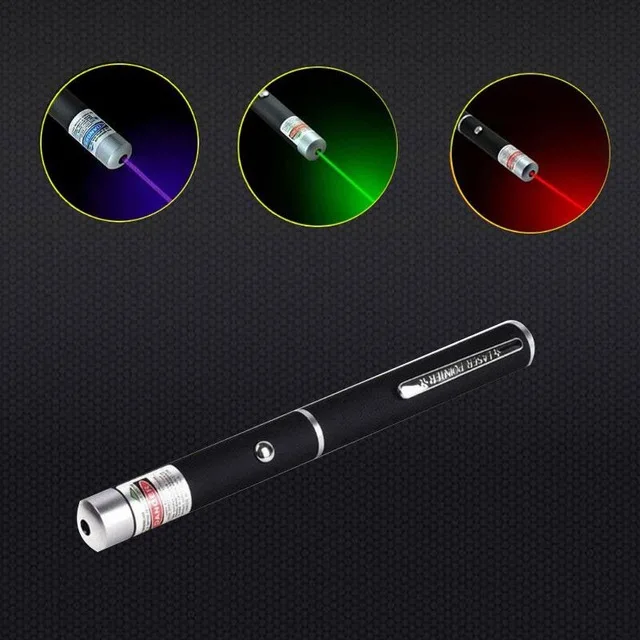 1 шт., 5 мВт, 650 нм, красная/синяя/зеленая фиолетовая лазерная ручка, мощная лазерная указка, ведущая дистанционная Лазерная охотничья лазерная указка